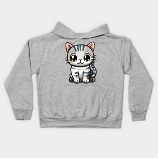 Kawaii Silver British Shorthair Cat Kids Hoodie